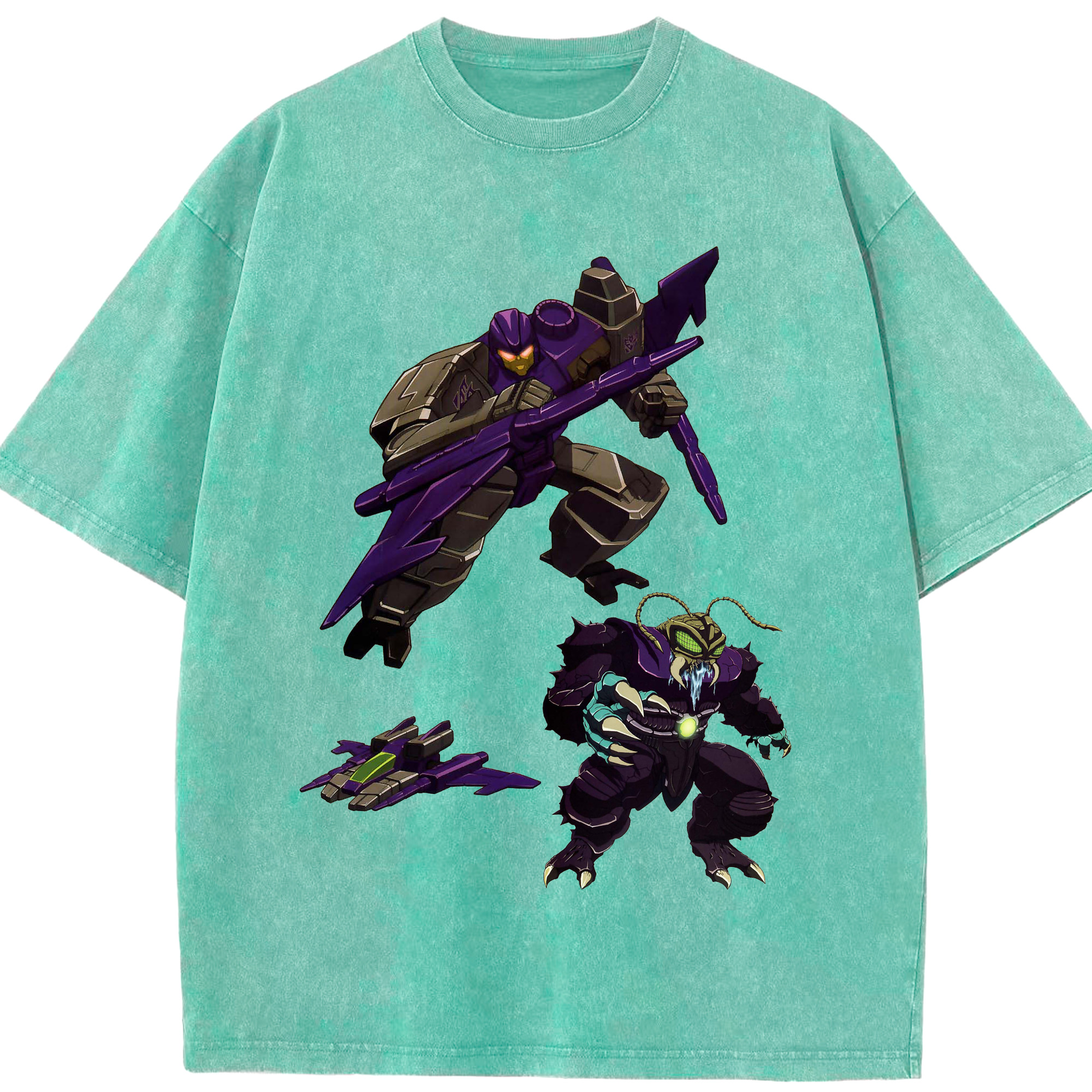 （画像用）  綿100% ヴィンテージ風 半袖Tシャツ（フロントプリント）